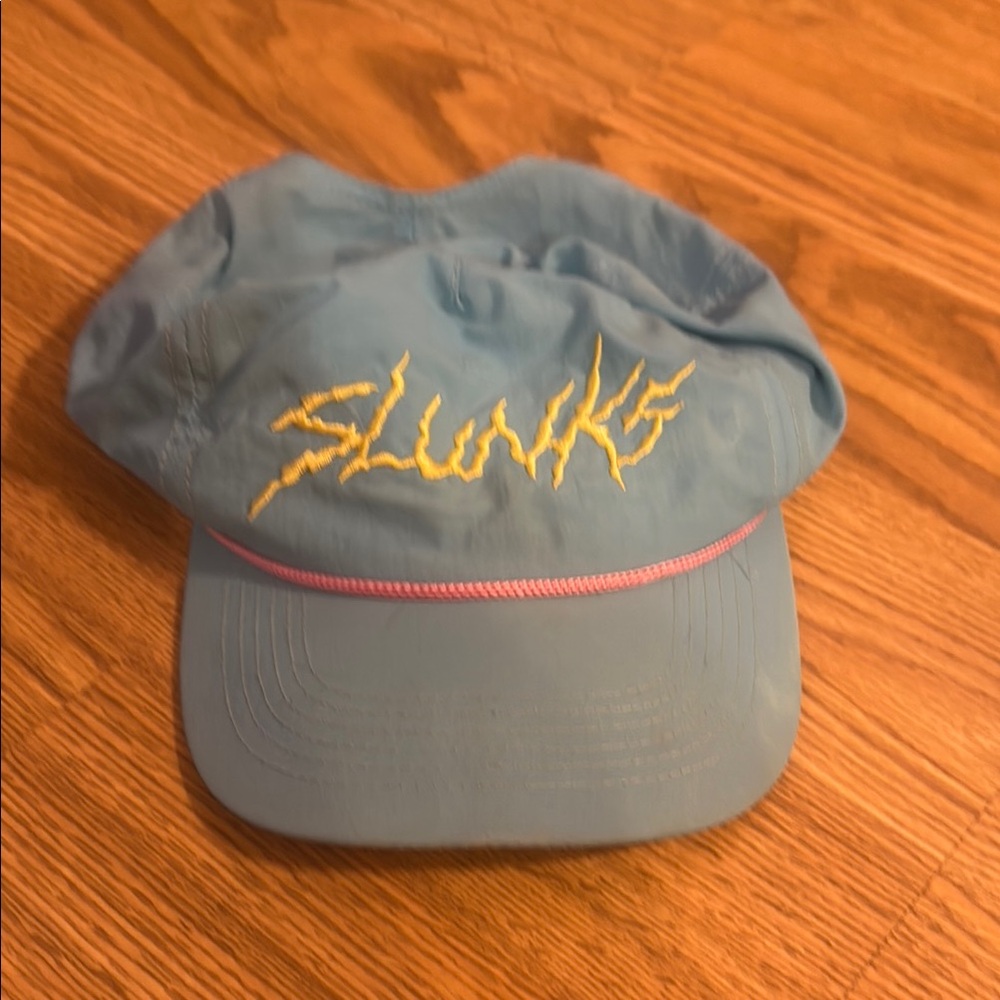 Blue Cap with Yellow Embroidery